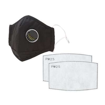 Washable Breather cotton protective valve anti dust earloop face mouth cover with PM2.5 inserts filters civil